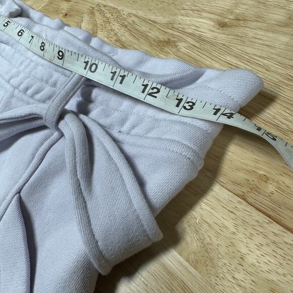 Jonathan Simkhai NWT Stevie Paperbag Sweatpants Purple Size S Belted 100% Cotton - Picture 8 of 10